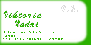 viktoria madai business card
